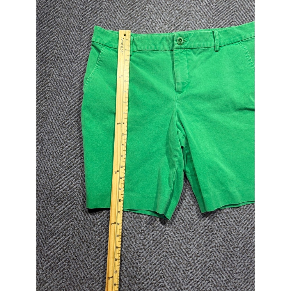 Lauren Ralph Lauren Shorts Womens 10P Green Cotton Petite Pockets Zip Fly - Picture 4 of 5